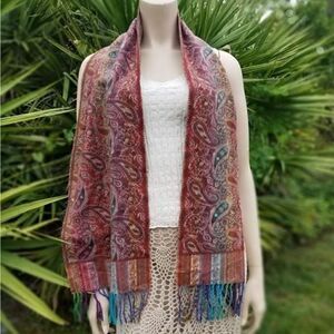 Merona Multi-Colored 100% Acrylic Scarf
